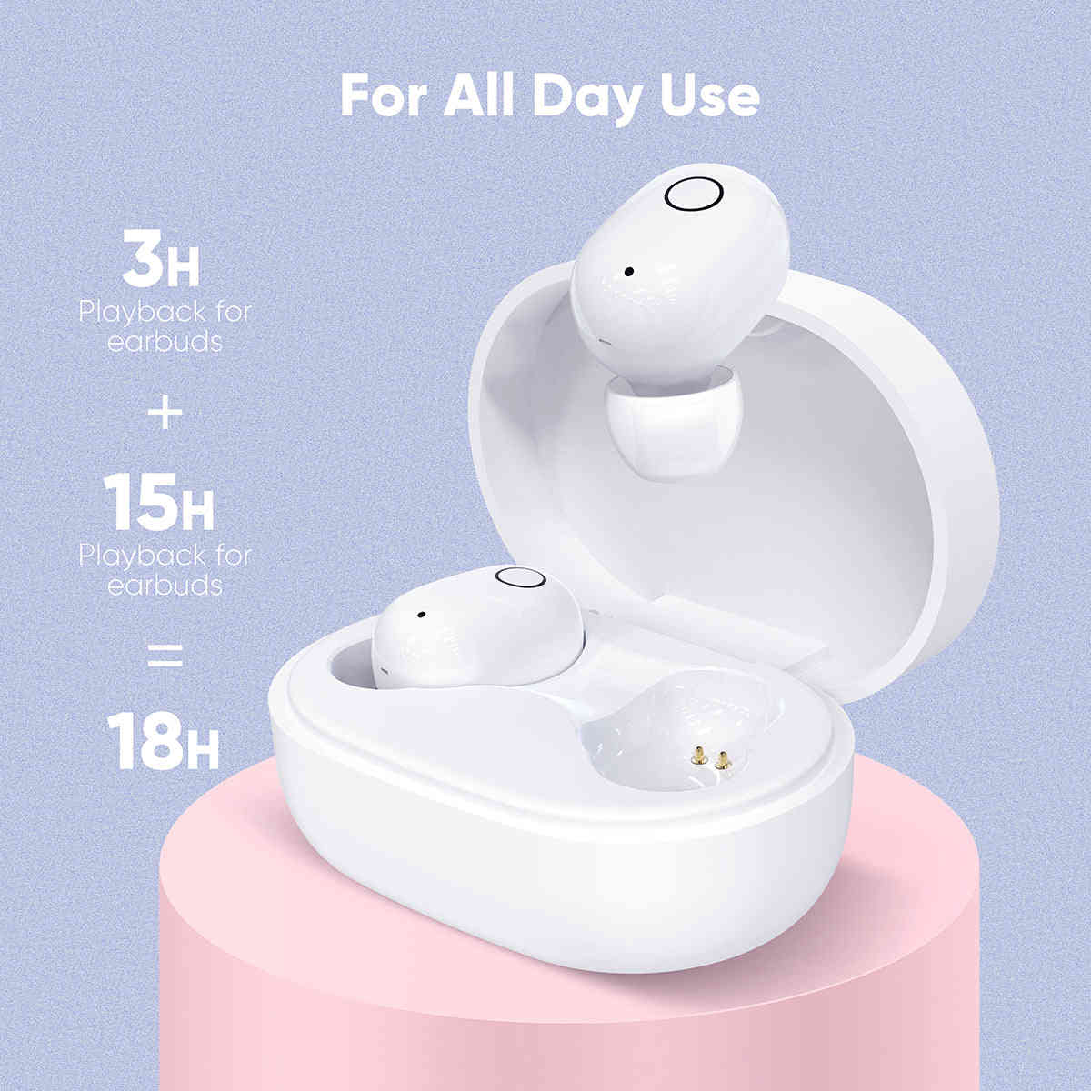 Wireless TWS Earbuds with Deep Bass and Touch Control