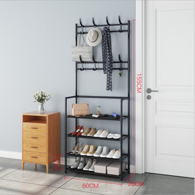 Modern Living Room Coat Rack with Storage