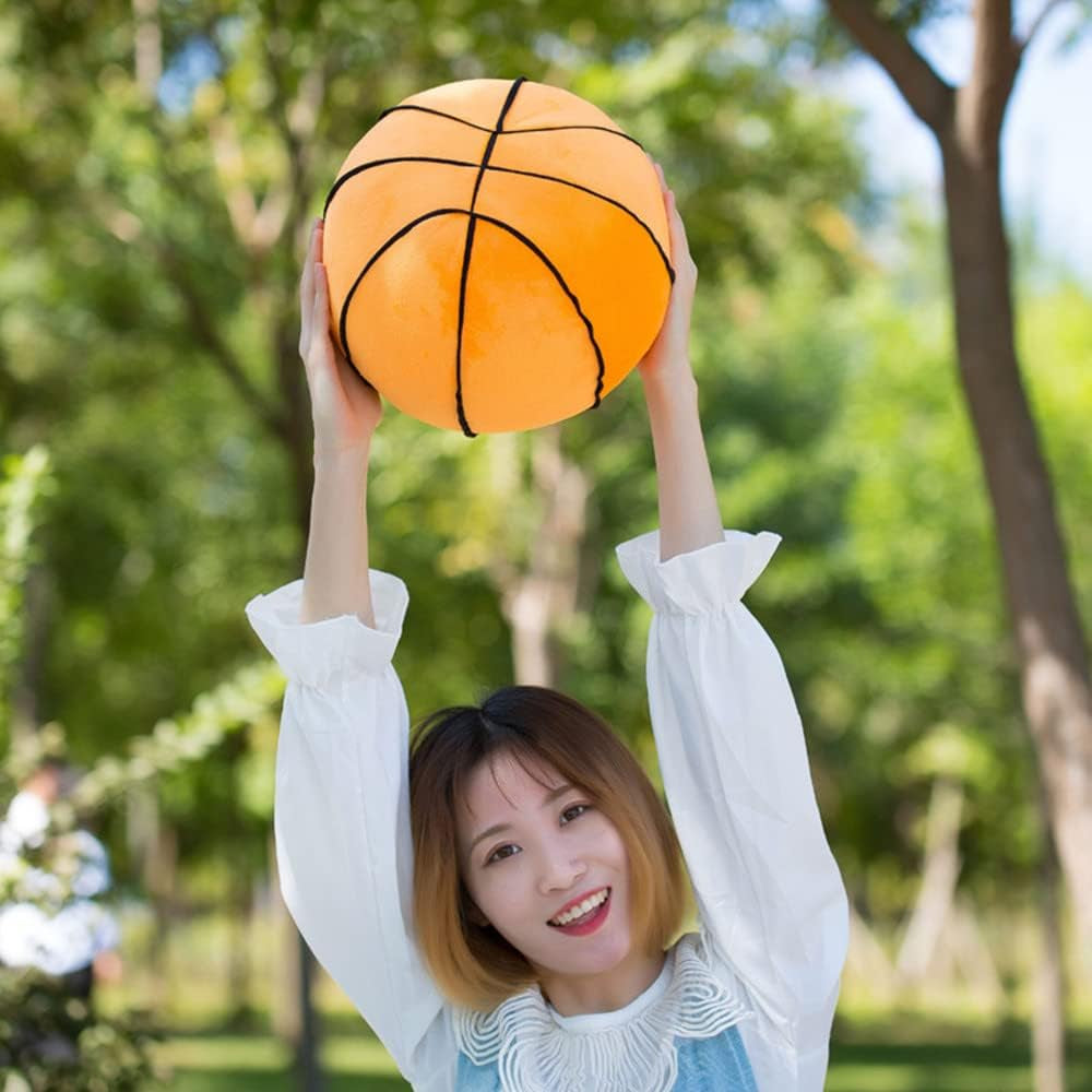 XIYUAN 11.8Inch Plush Basketball Pillow, Soft & Cuddly Sports Decor for Kids