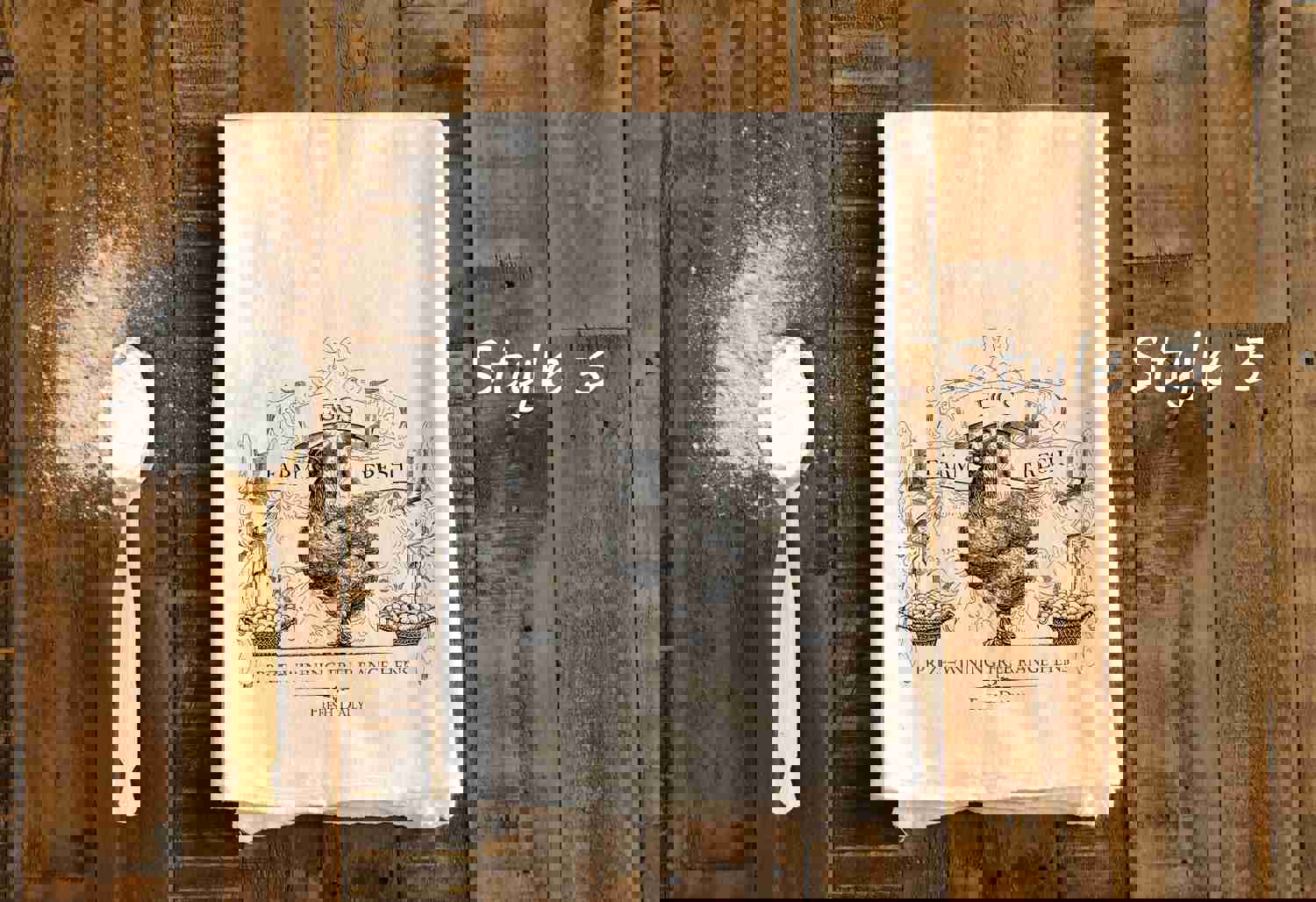 Eco-Friendly Farmhouse Tea Towel - Kitchen Decor & Dish Towel