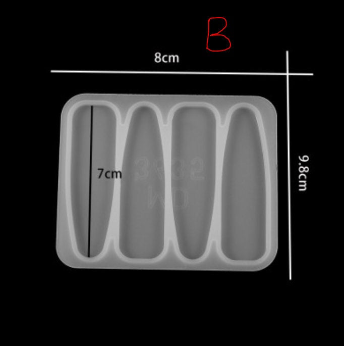 Silicone Hair Barrette Molds for Creative Epoxy Crafts