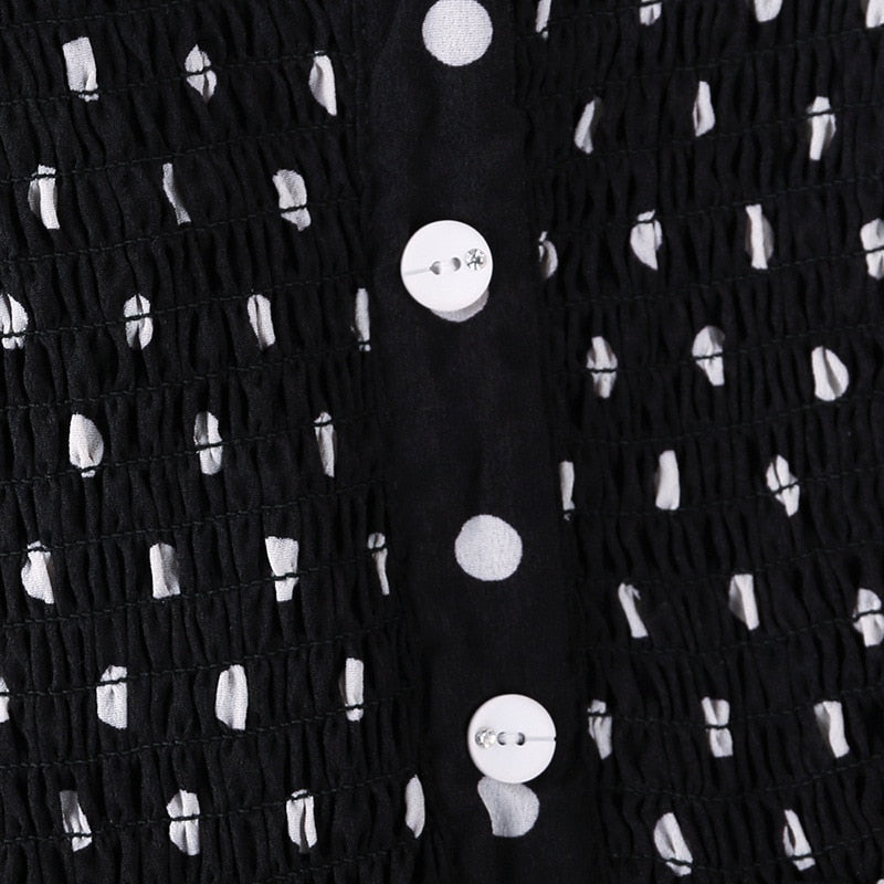 Girls Polka-Dot Summer Suspender Dress