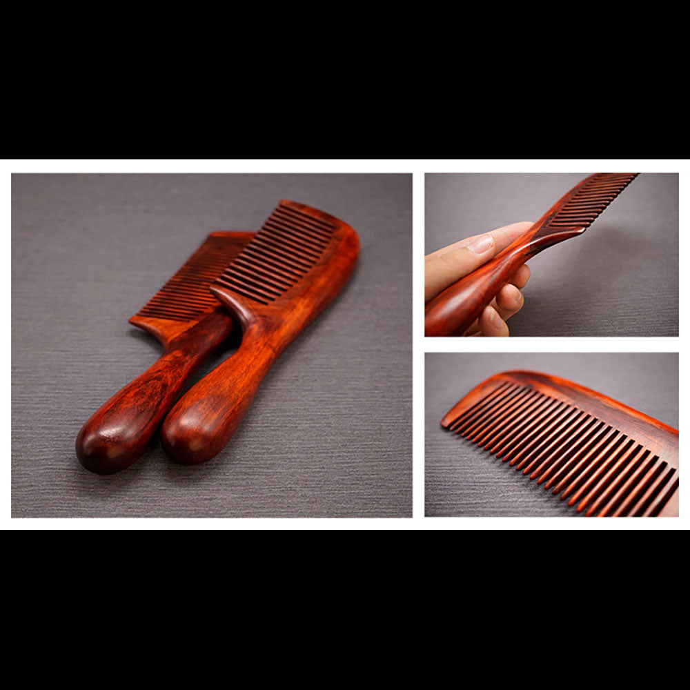 African Rosewood Handcrafted Massage Comb for Health Hair Therapy