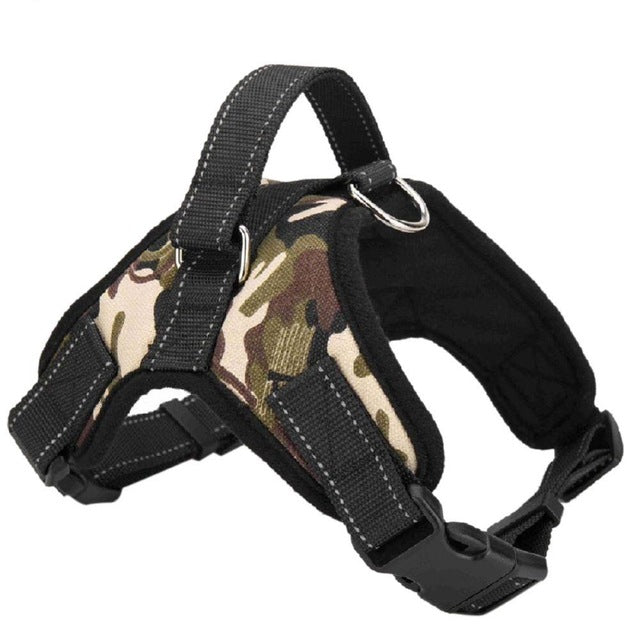 Camouflage, Red, Black Dog Harness with Breakaway & Quick Release for All Seasons