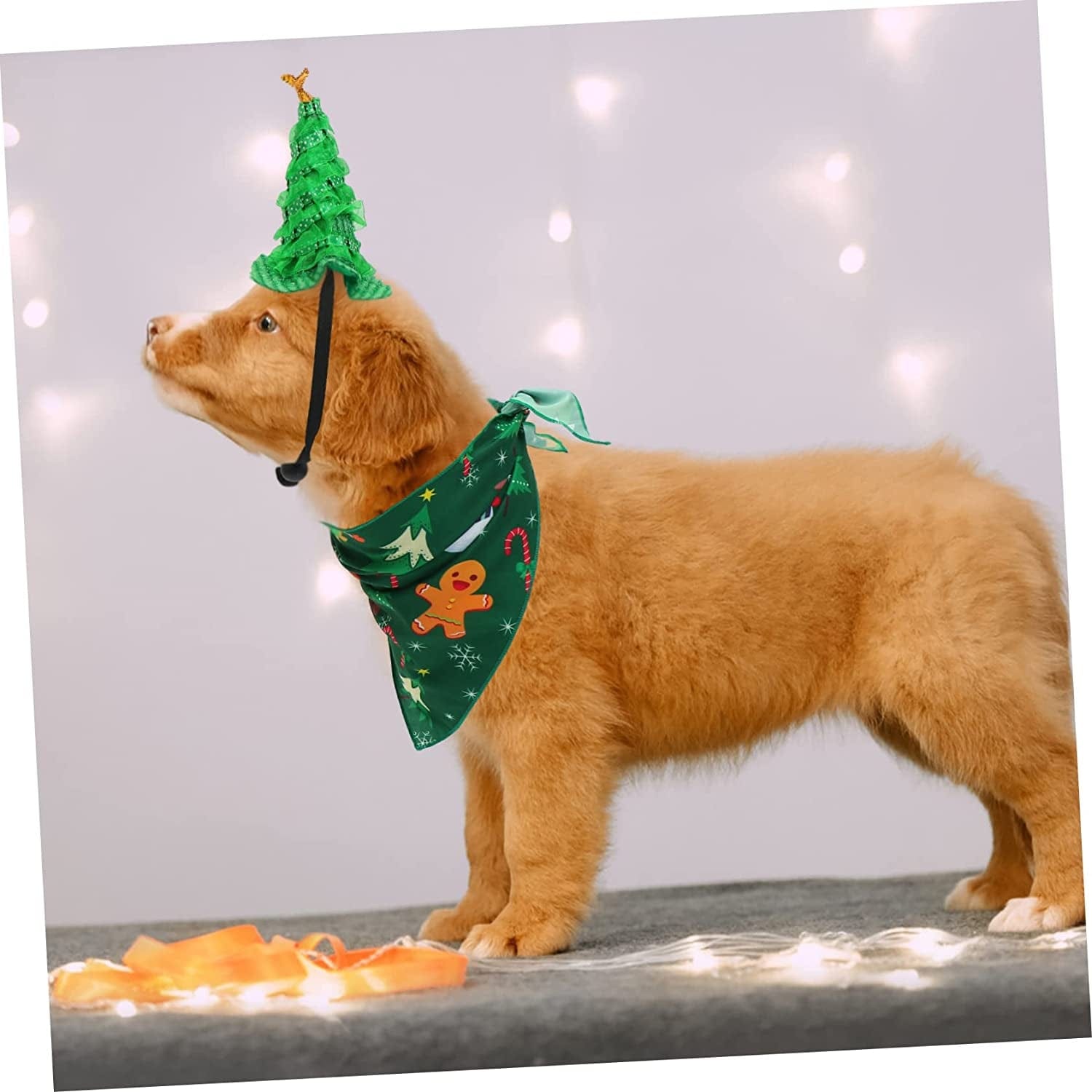 LIFKICH Festive Pet Accessories Set - Christmas Themed Outfits for Dogs and Cats