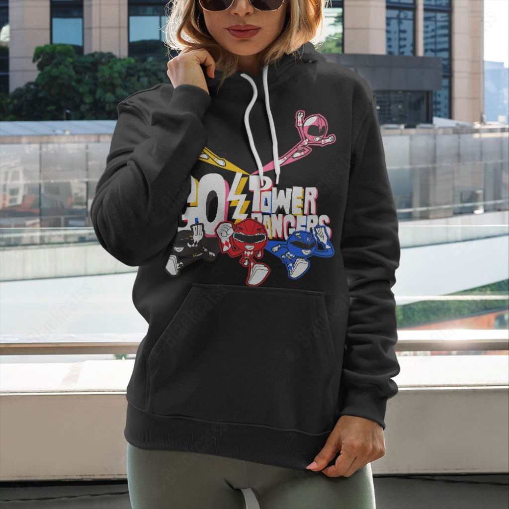 Go Go Power Rangers Custom Graphic T-Shirt