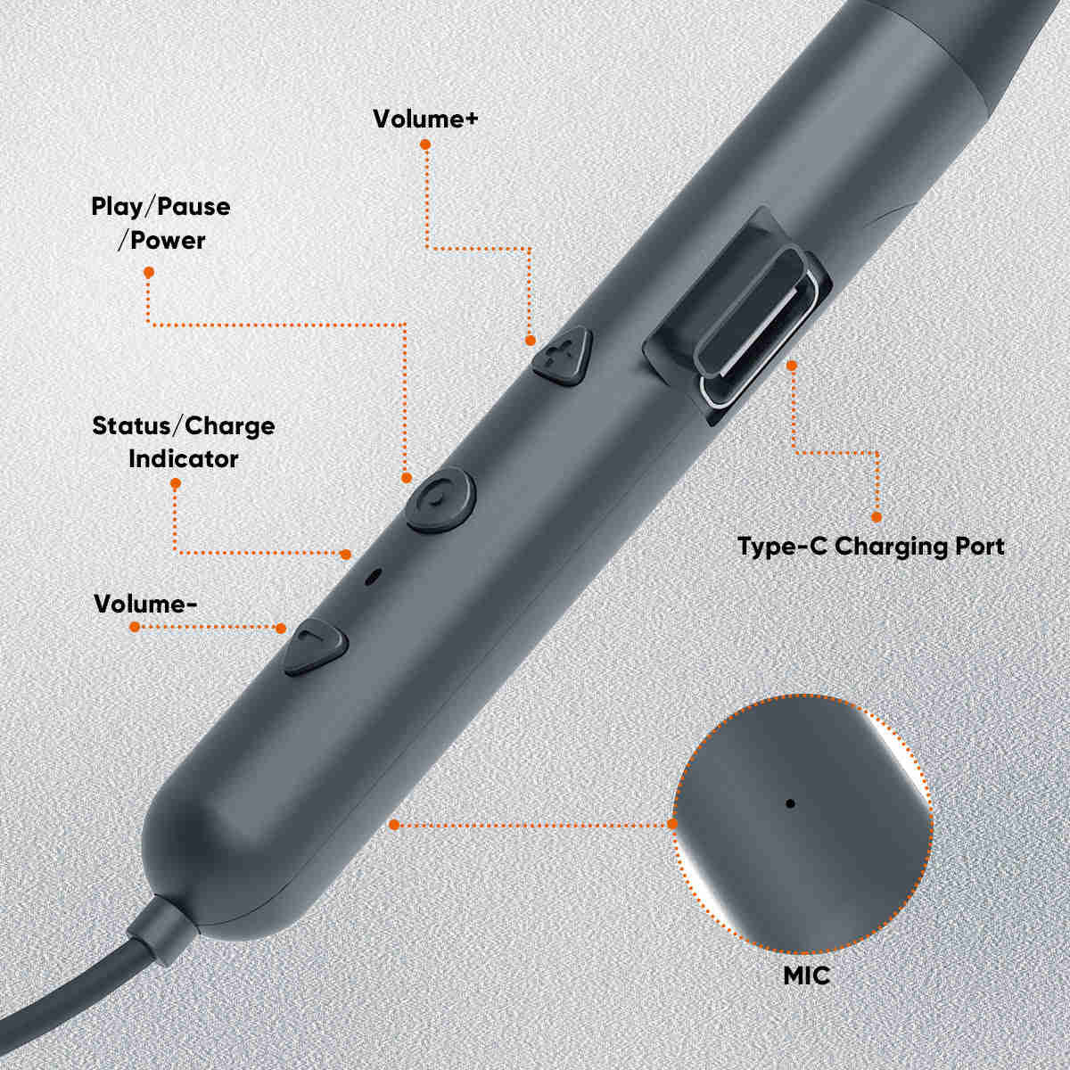 Wireless Sports Neckband Headphones with IPX-4 Waterproof