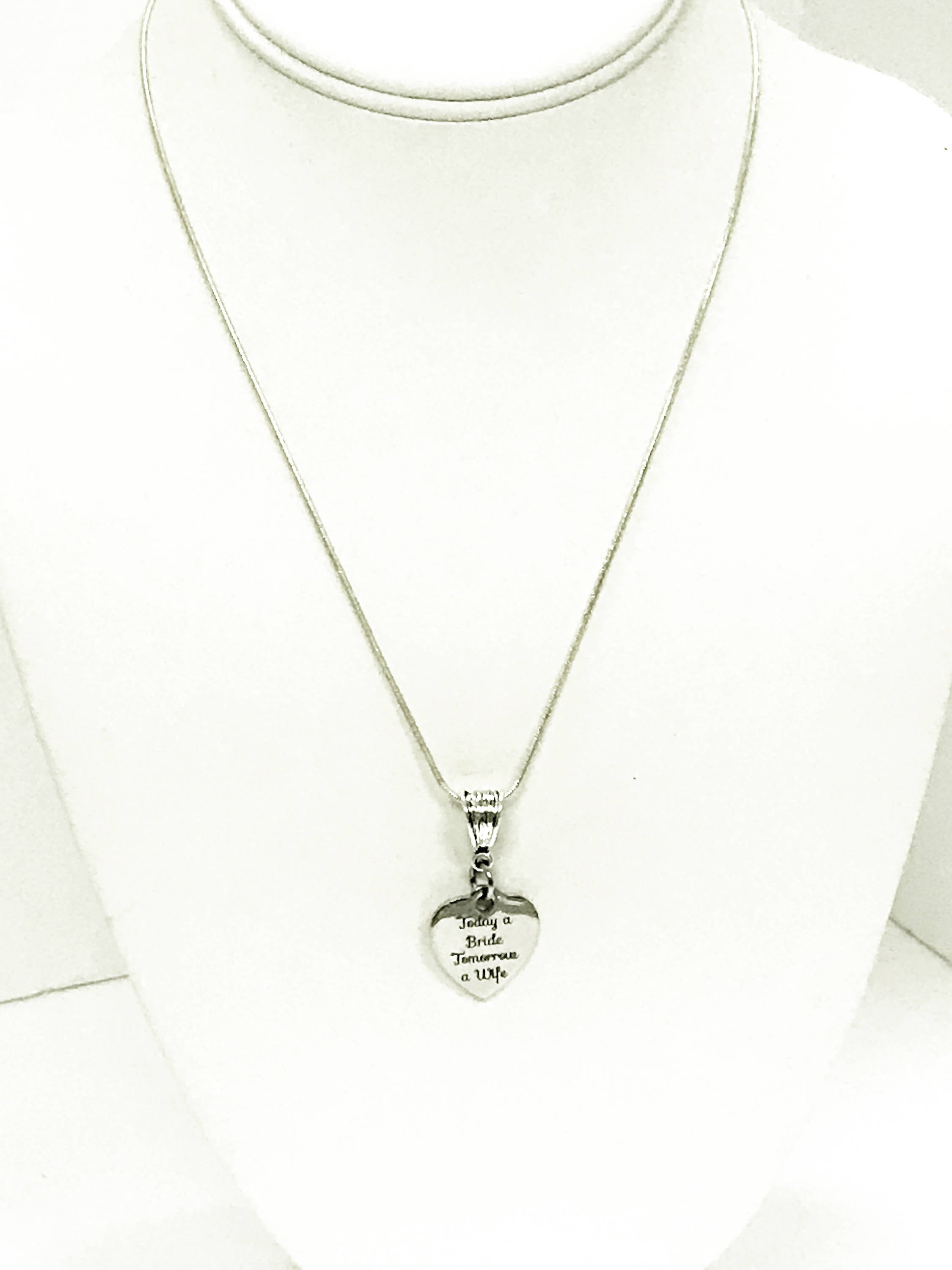 Engraved Bride-to-Wife Transition Necklace, Perfect Wedding Gift