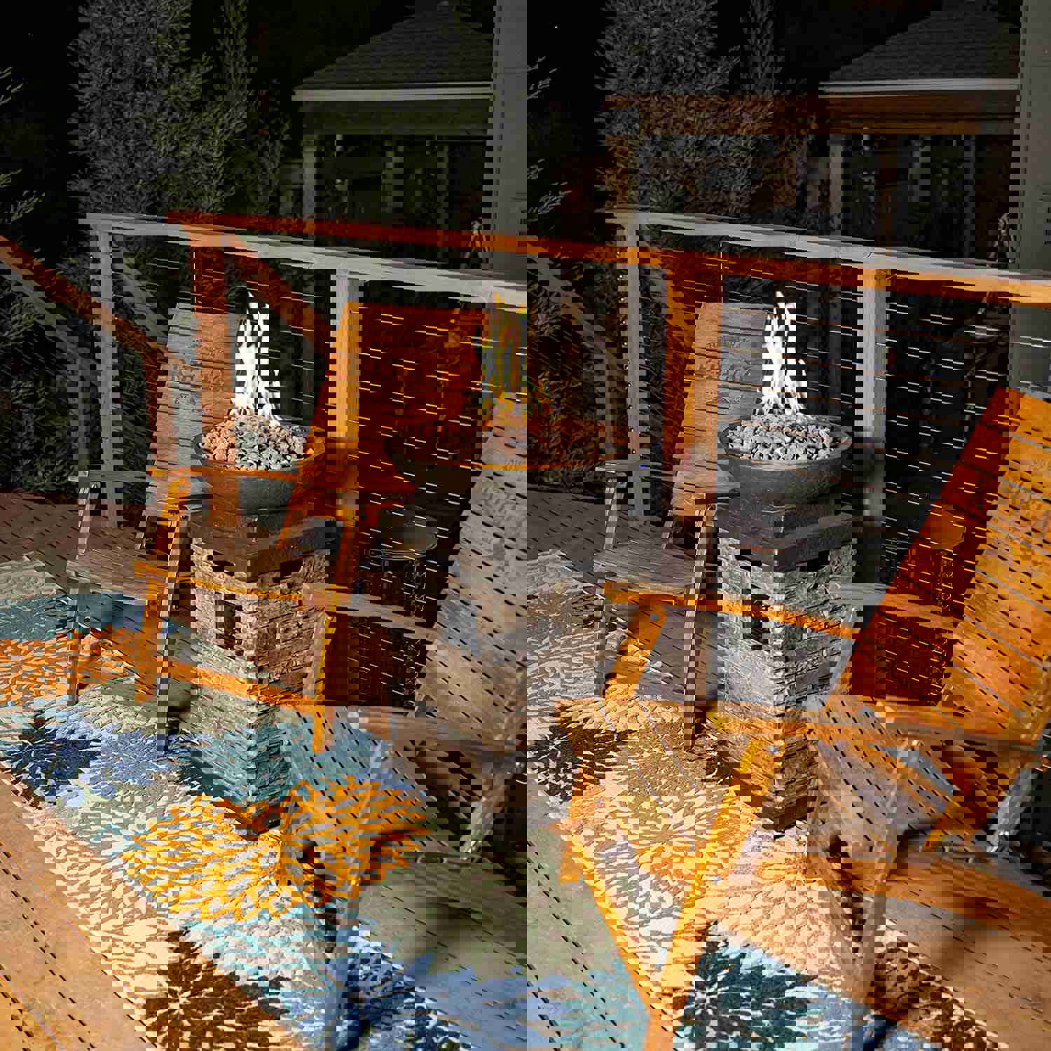 Elevate Outdoor Gatherings with the Newcastle Propane Firebowl - 40,000 BTU Gas Fire Pit with Lava Rock