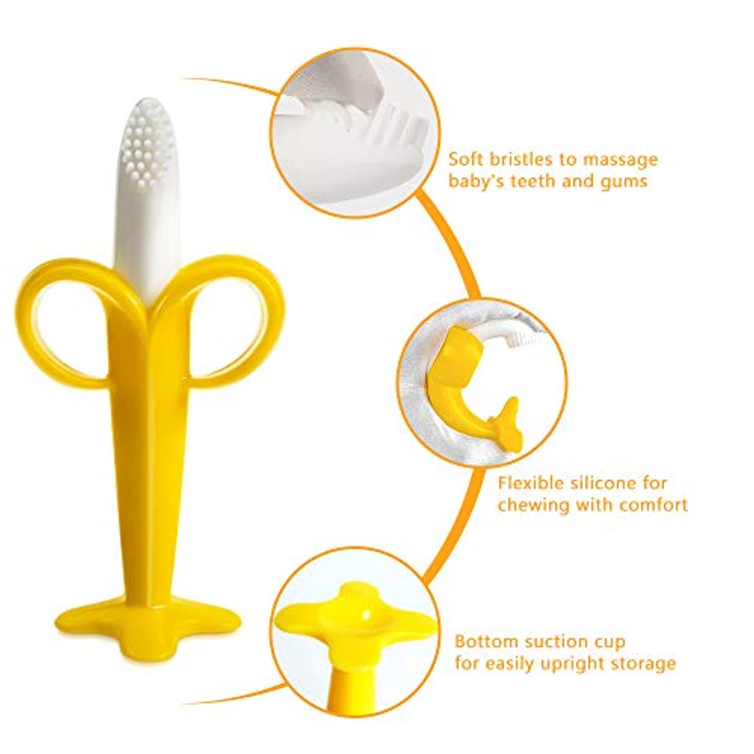 Baby Silicone Teething Set with Finger Toothbrushes - BPA Free, 9 Pieces
