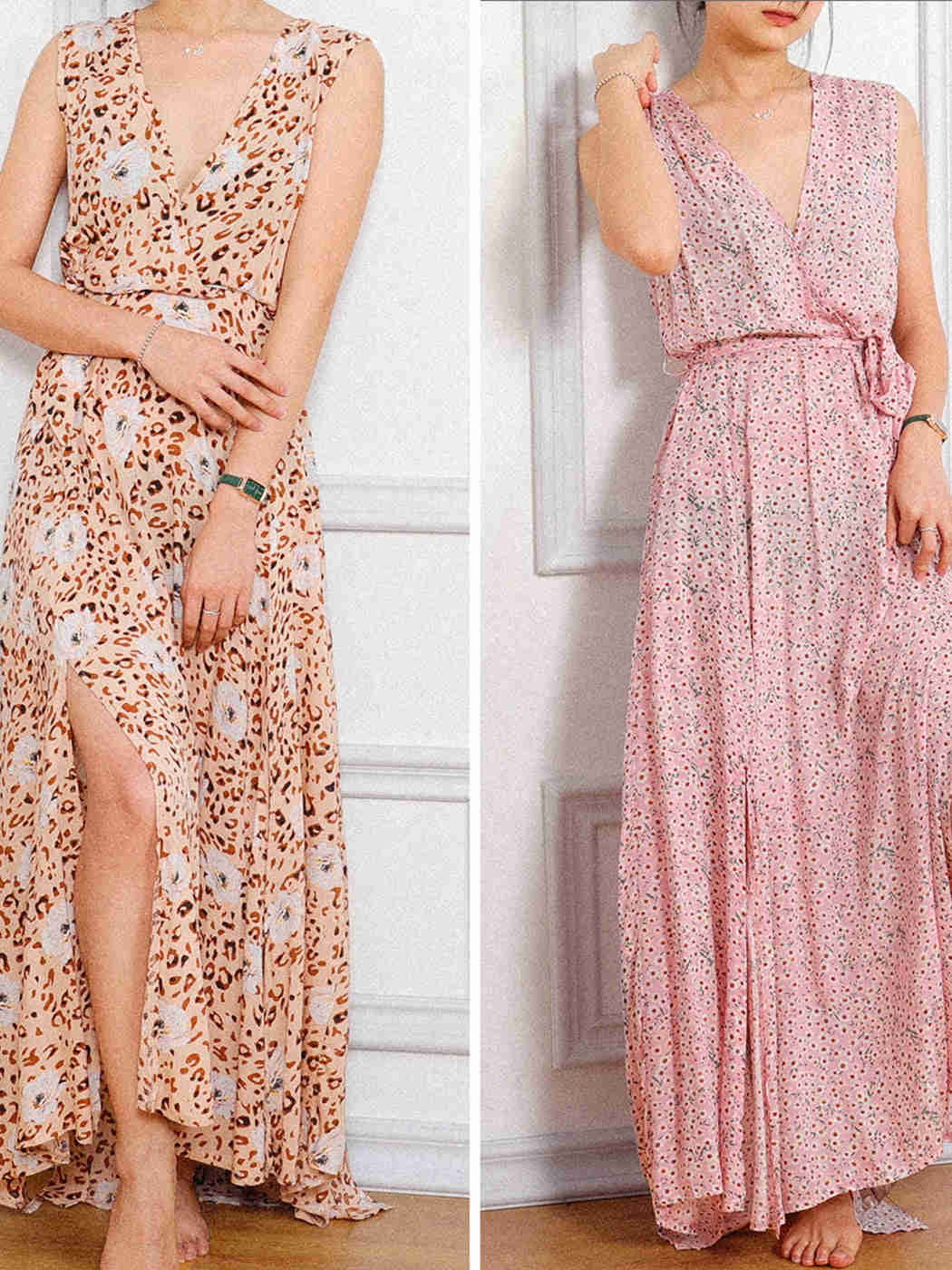 Eco-Chic Women's Bohemian Floral Maxi Dress