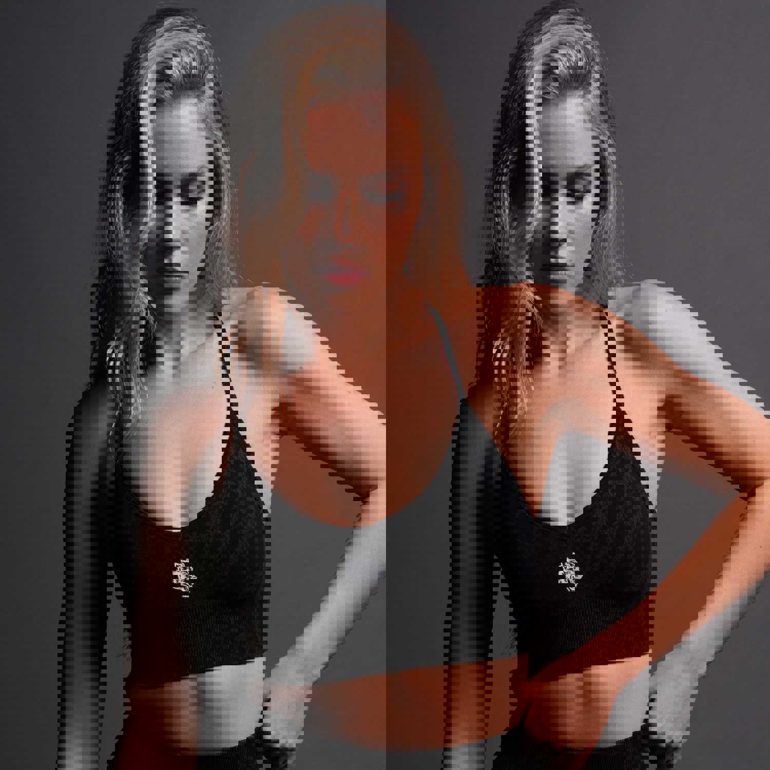 Chopper Everson Seamless Sports Bra in Black Symbiote Web V2