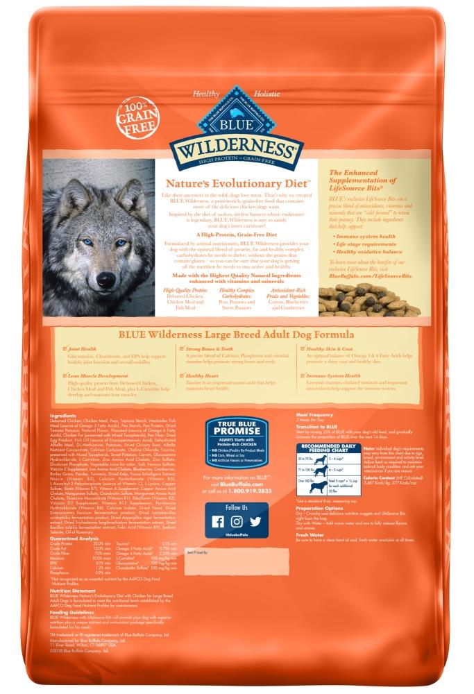 Blue Buffalo Wilderness Grain-Free High Protein Salmon Recipe for Large Breed Dogs