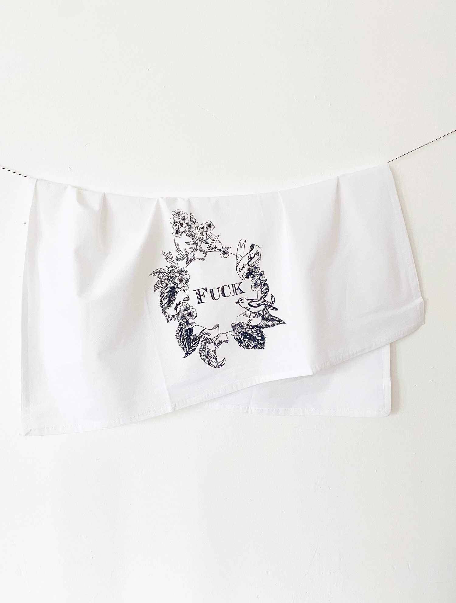 Sarcastic Charm - Retro Funny Kitchen Towel
