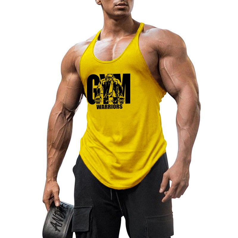 Men's Y-Back Cotton Tank Top for Fitness and Casual Wear