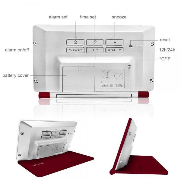 Portable Digital Travel Alarm Clock with Multifunction