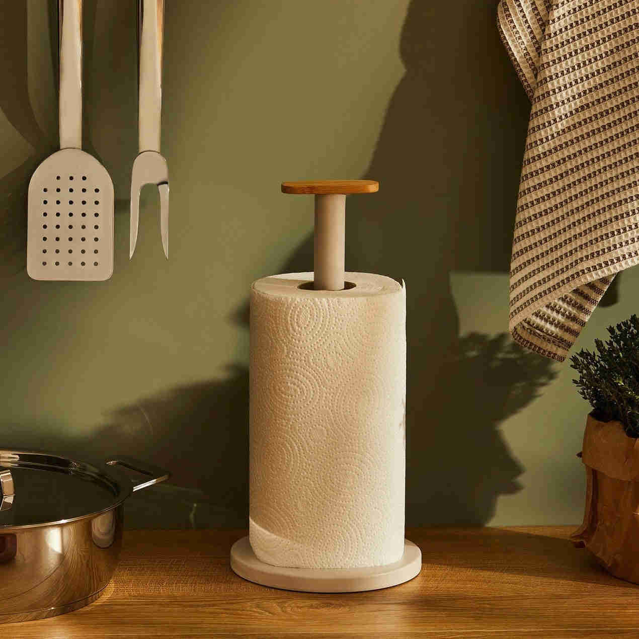 Mattina Bamboo & Epoxy Kitchen Roll Holder