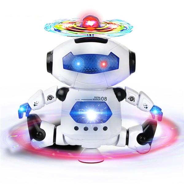 Interactive LED Dance Robot Toy with Music for Kids