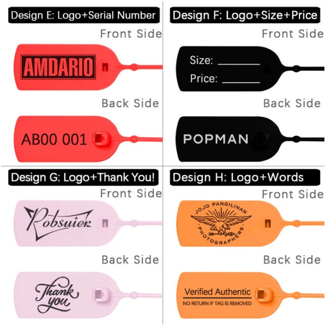 100 Custom Hang Tags, Personalized Branding, Clothing Labels for Retail