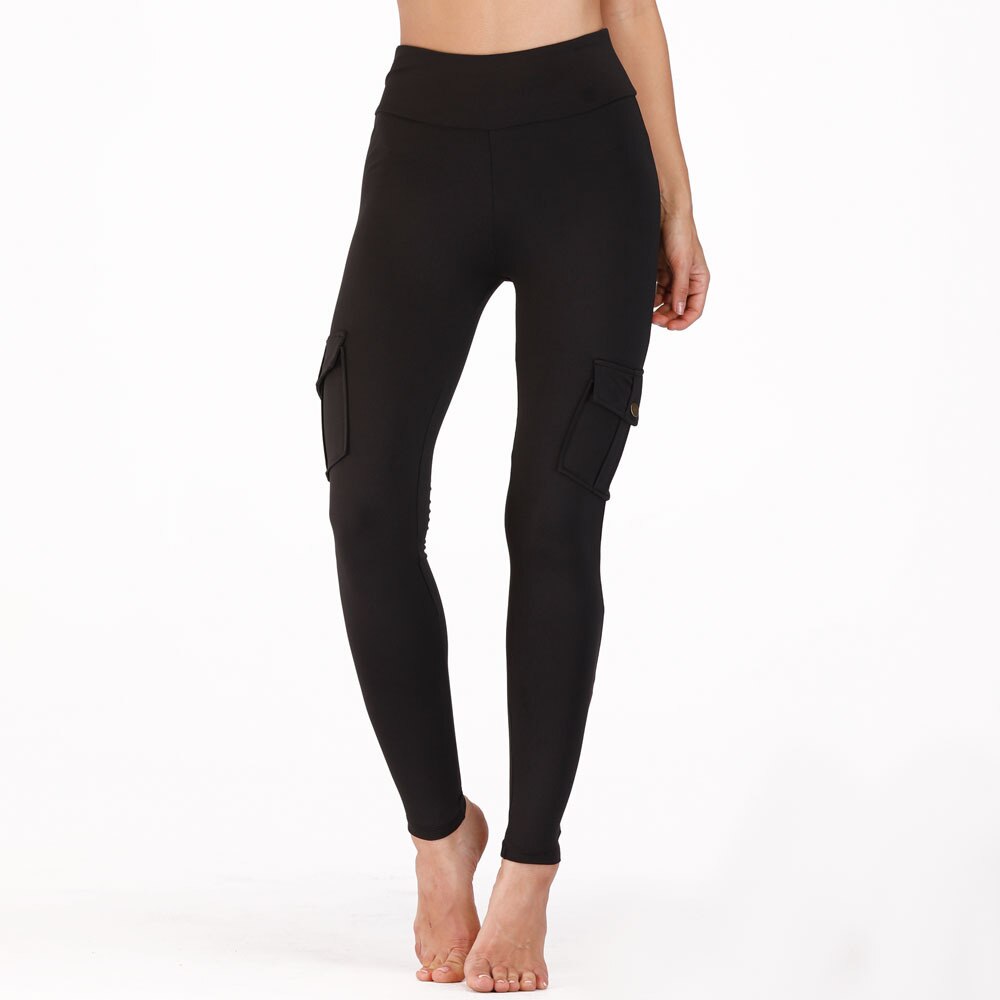 NORMOV Women's High Waist Cargo Pants with Patchwork Design
