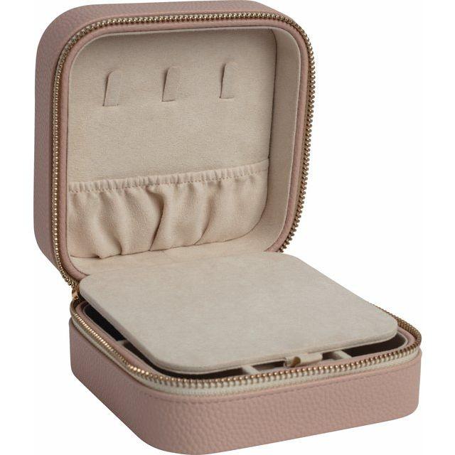 Portable Leatherette Jewelry Case with Mirror