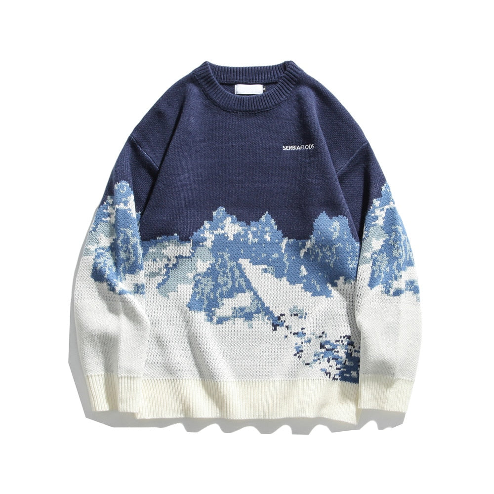 Stylish Letter-Patterned Preppy Sweater for Men and Women