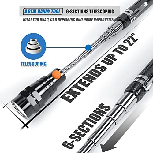 VIBELITE Telescoping Magnetic Flashlight - Multi-Functional Tool for Repairs & Gifts
