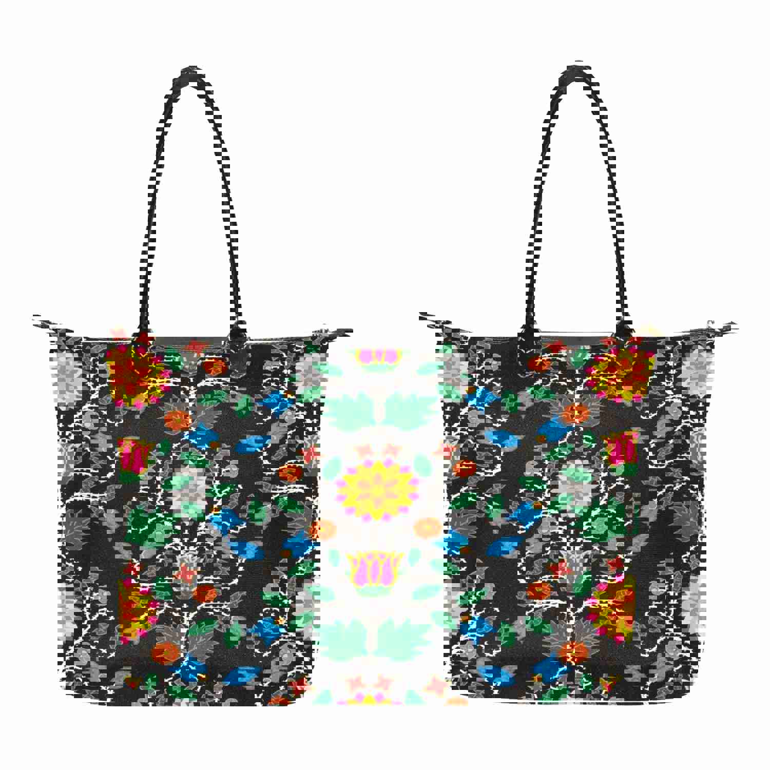 Stylish Floral Beadwork Single-Shoulder Handbag for Women