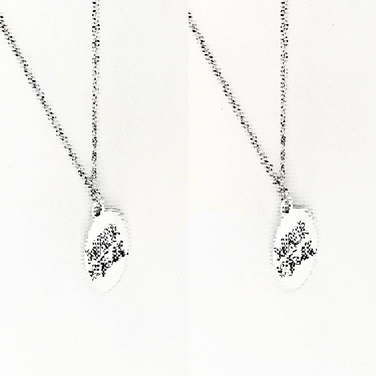 Stainless Steel Faith Necklace, Walk by Faith Charm