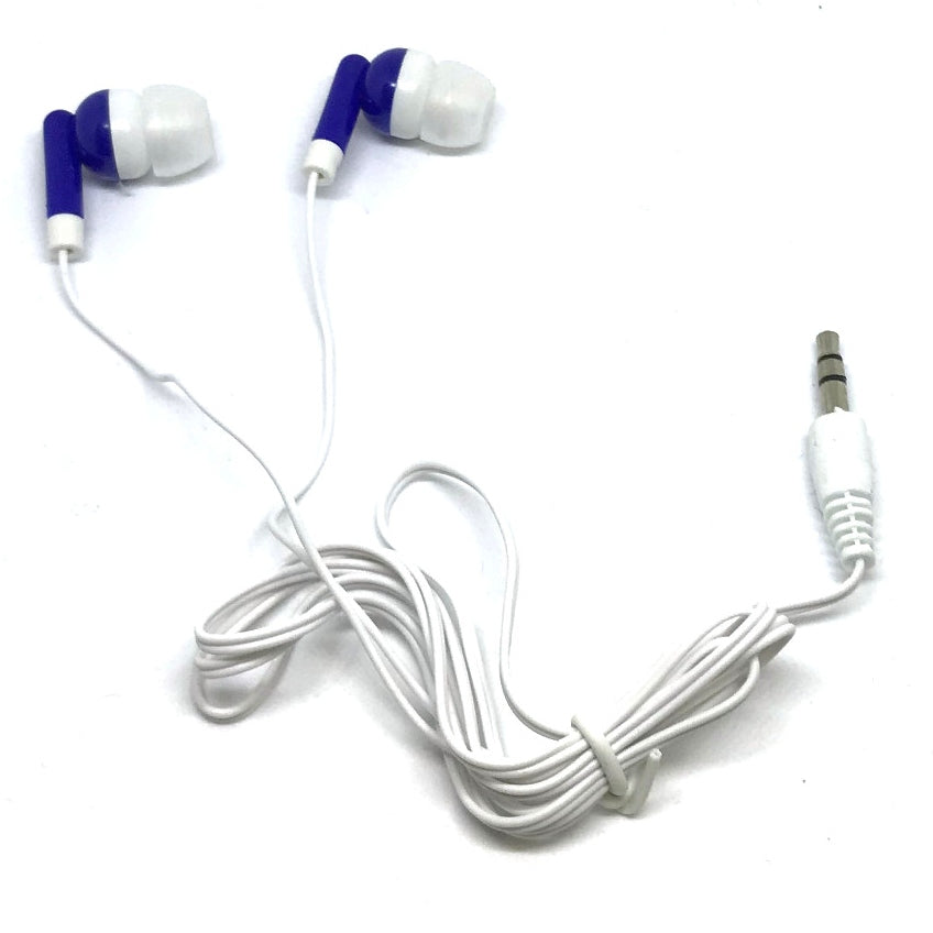 High-Quality Royal Blue Stereo Earbud Headphones