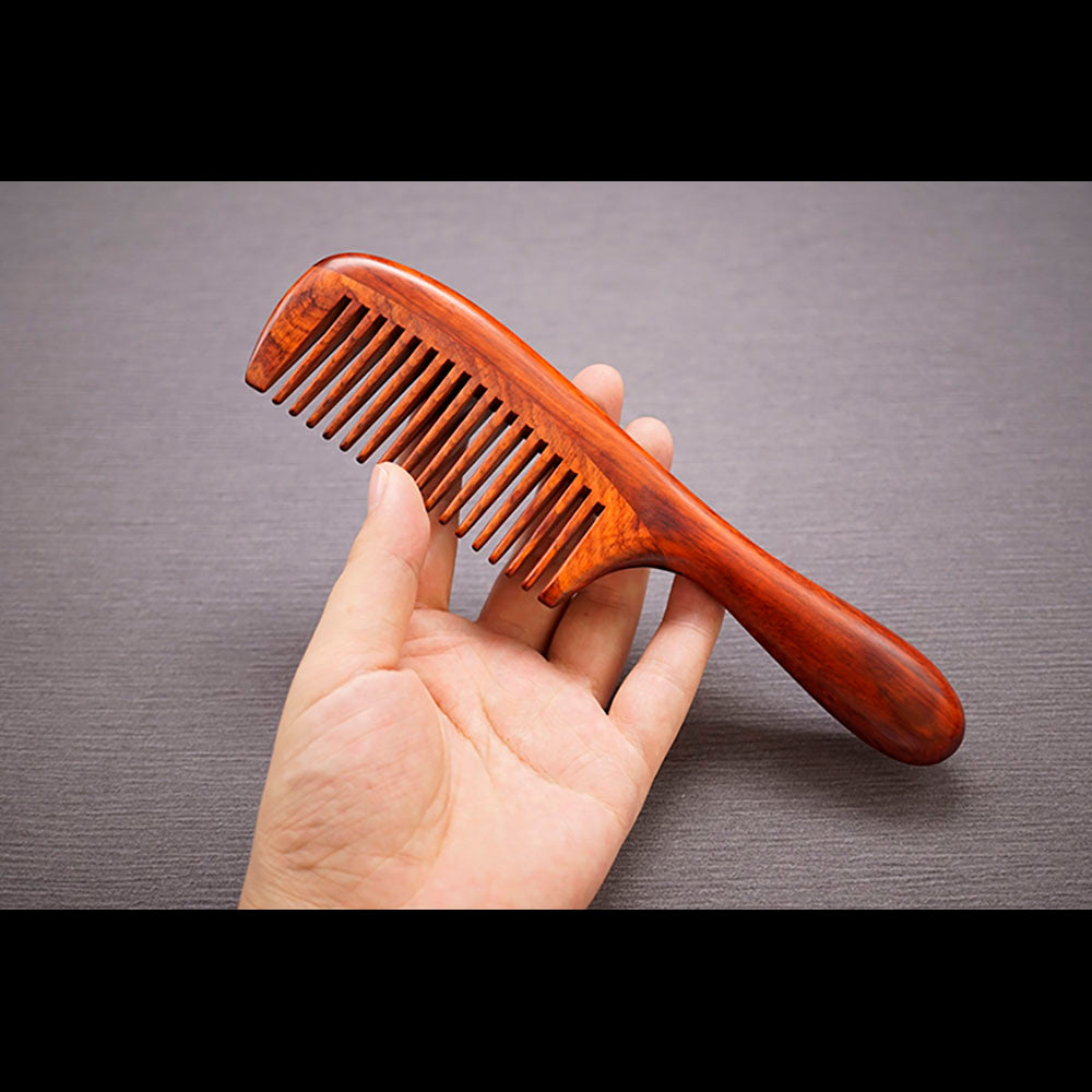 African Rosewood Handcrafted Massage Comb for Health Hair Therapy