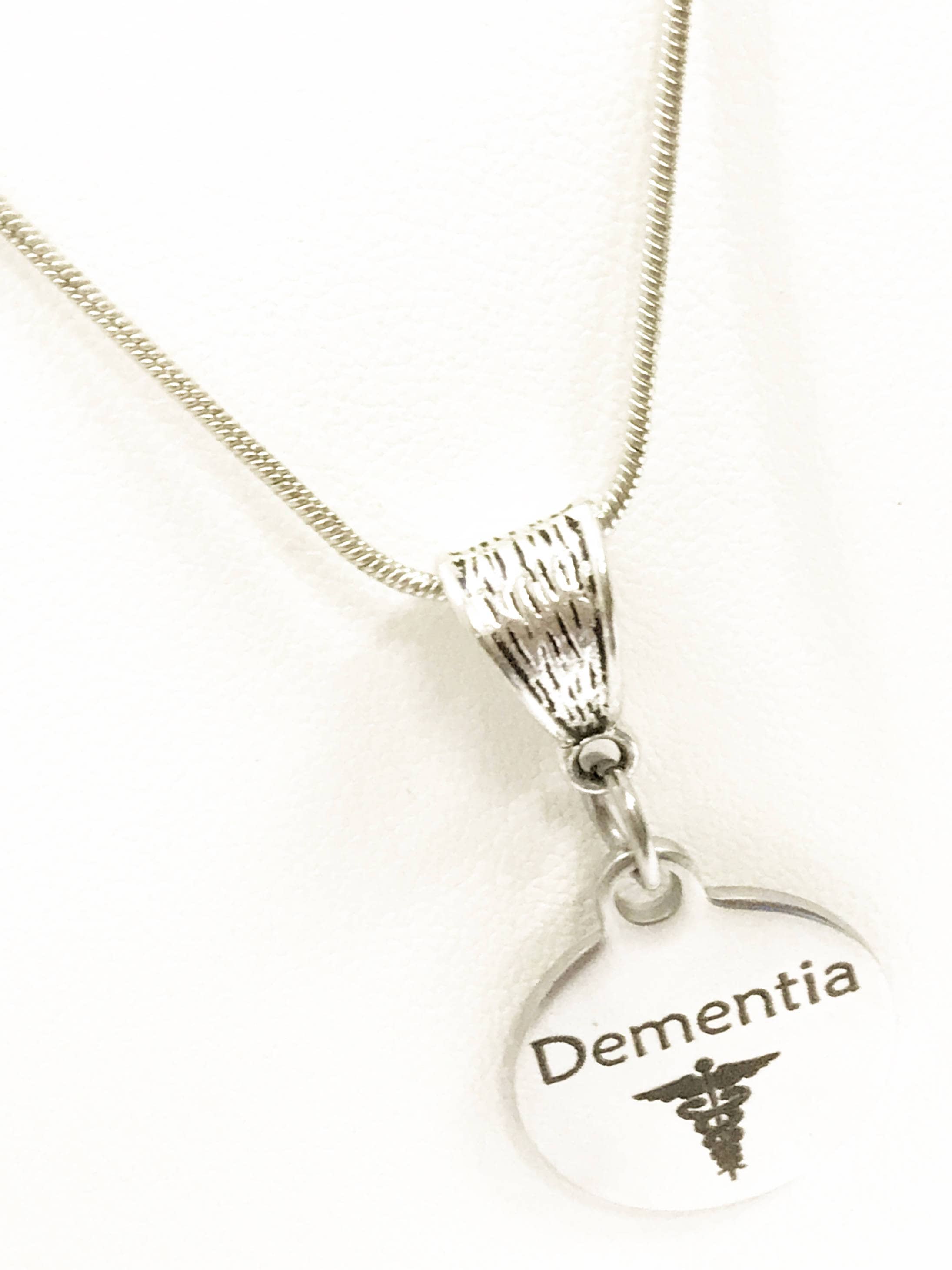 Stainless Steel Dementia Awareness Pendant Necklace