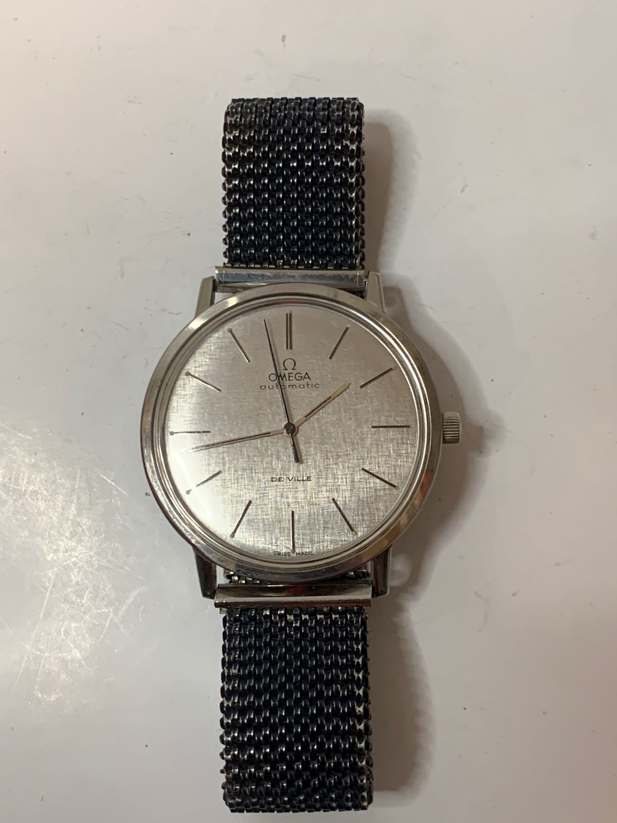 Vintage Omega De Ville SS Automatic Watch with Unique Dial