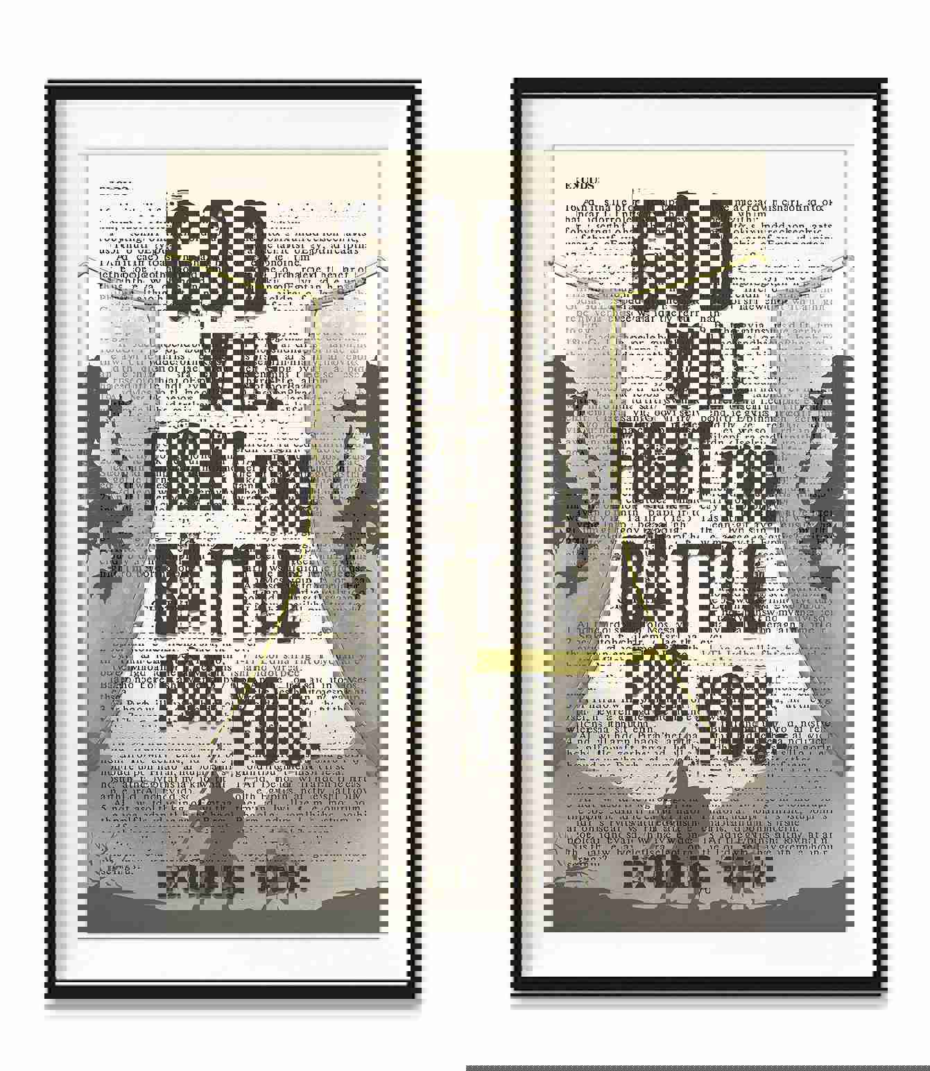 Vintage Bible Art Print - Exodus 14:14 - God Will Fight for You