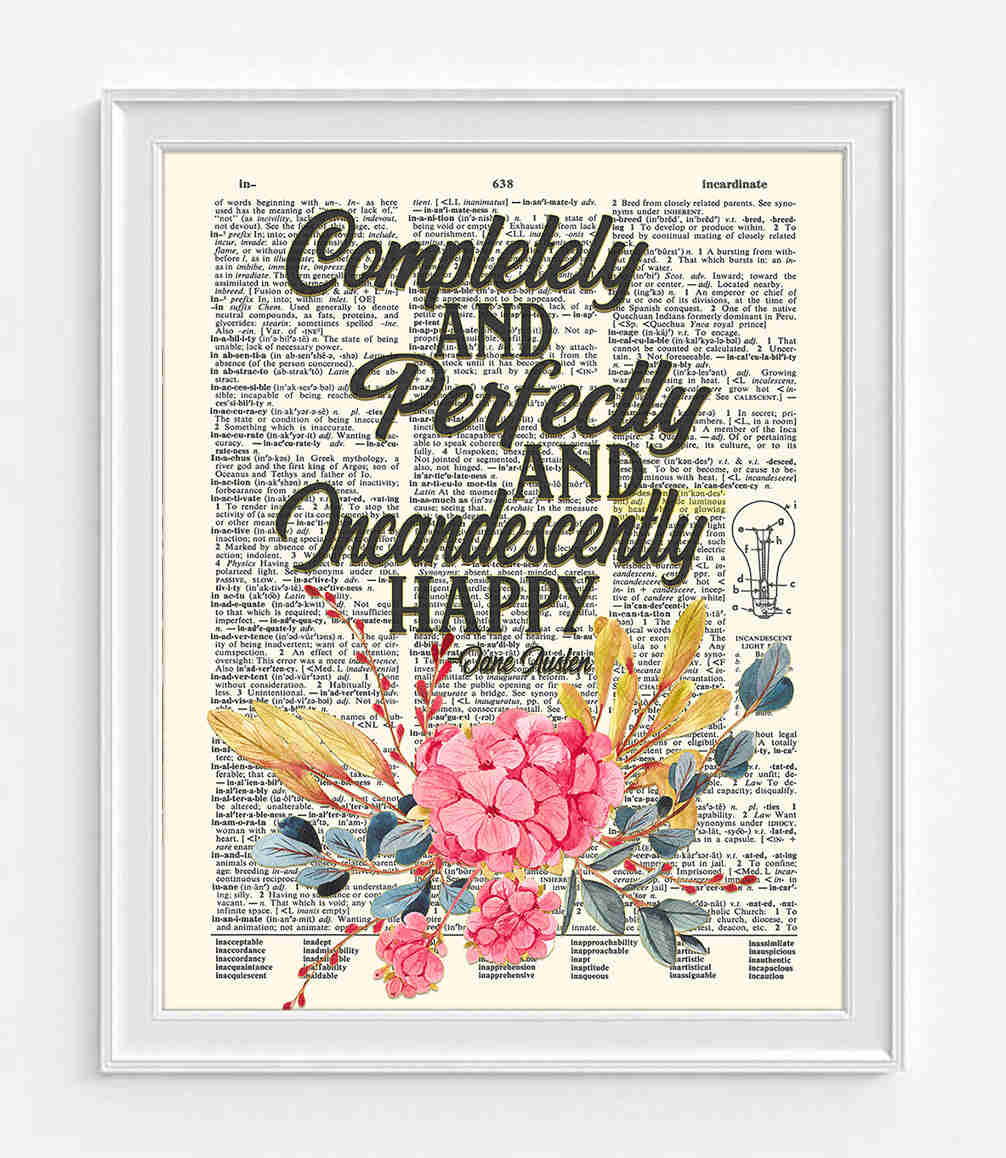 Eloquently Joyful - Jane Austen Dictionary Art Print