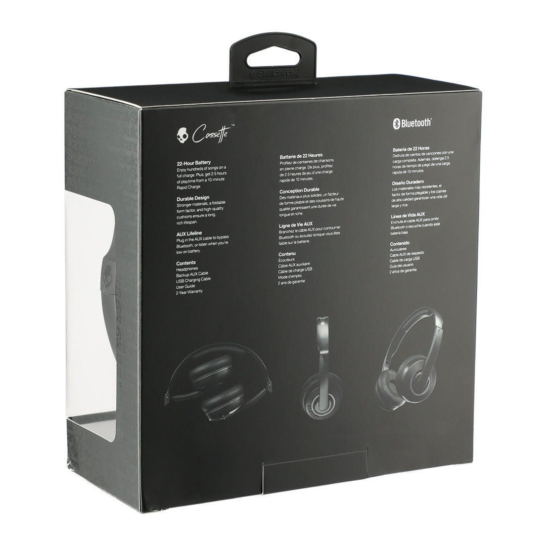 Skullcandy Cassette Bluetooth Headphones - Long Play, Quick Charge, Portable