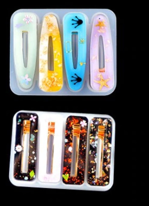 Silicone Hair Barrette Molds for Creative Epoxy Crafts