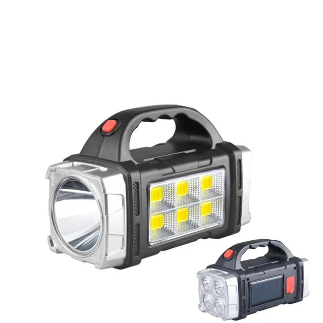 Rechargeable Solar LED Flashlight with COB Work Light