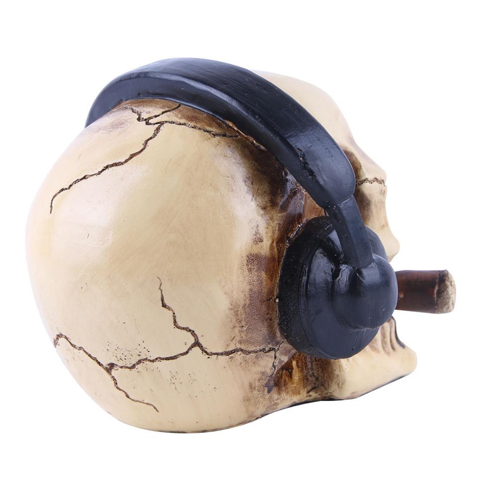 Stylish Resin Gangster Skull Headphone Decor