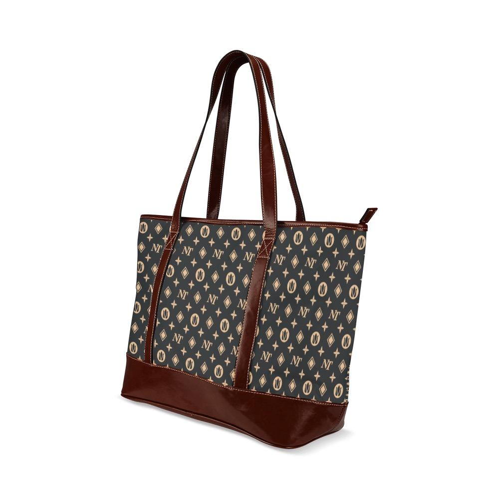 Fancy NT Black Tote Handbag - Stylish & Waterproof