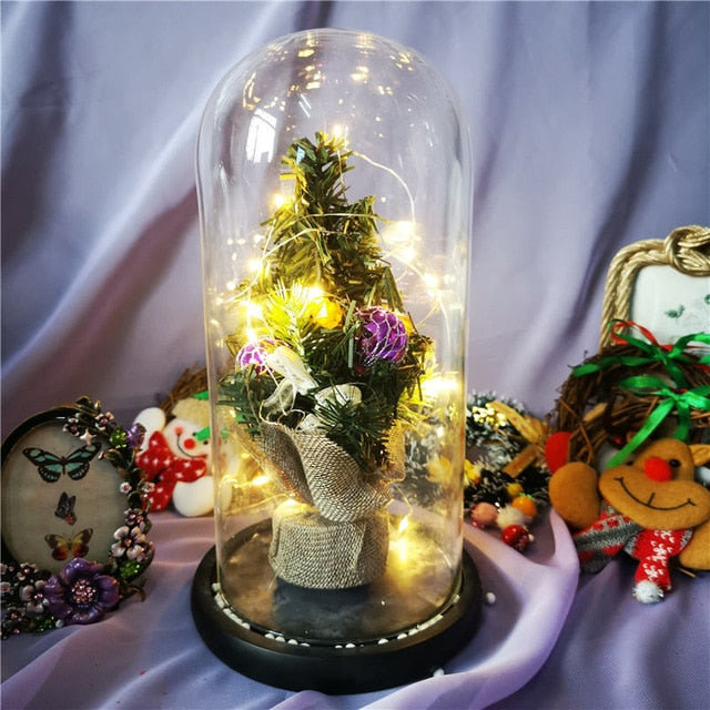 Miniature LED Christmas Tree Decorations with Lantern Lights