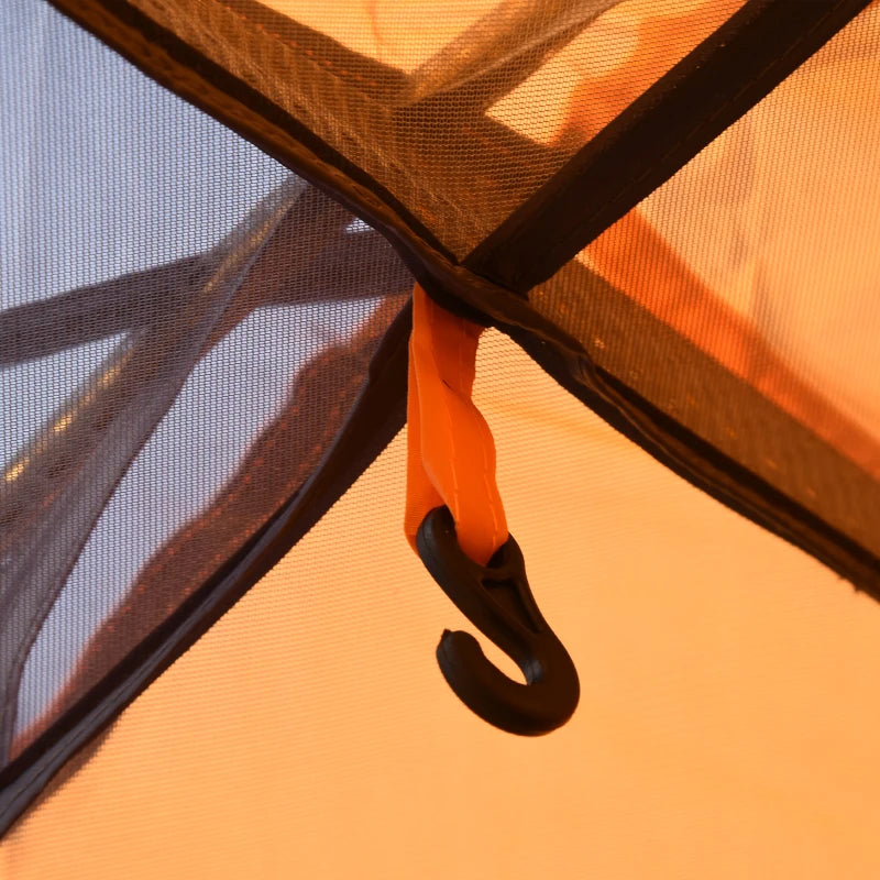 Outsunny 4-Person Camping Tent, Portable and Lightweight Outdoor Shelter