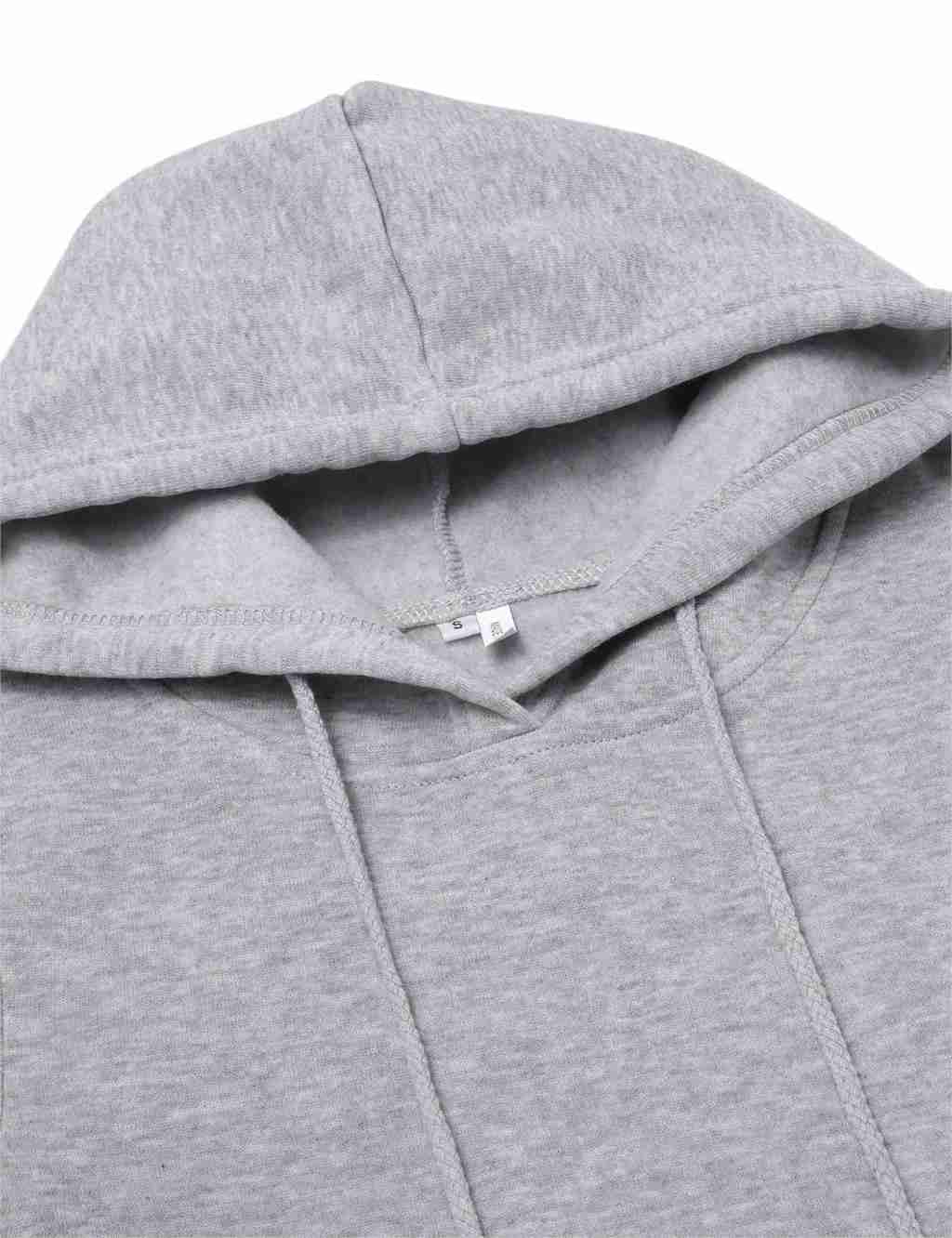 Women's Patchwork Hooded Long Sweatshirt - Casual Style for Spring/Autumn