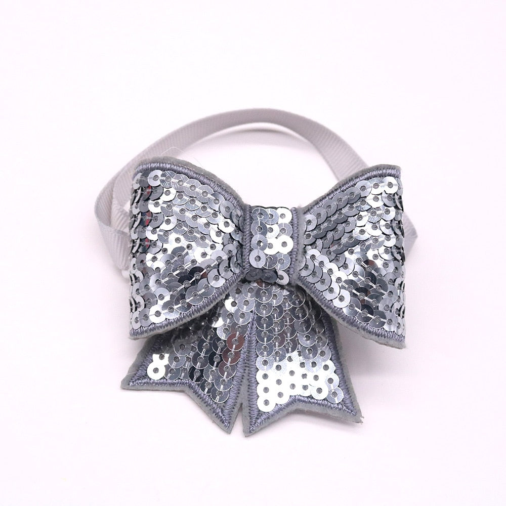 50pcs Christmas Pet Bow Ties - Adjustable & Festive for Dogs & Cats