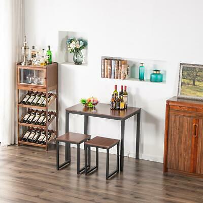Modern 3-Piece Metal Dining Set with Natural Style