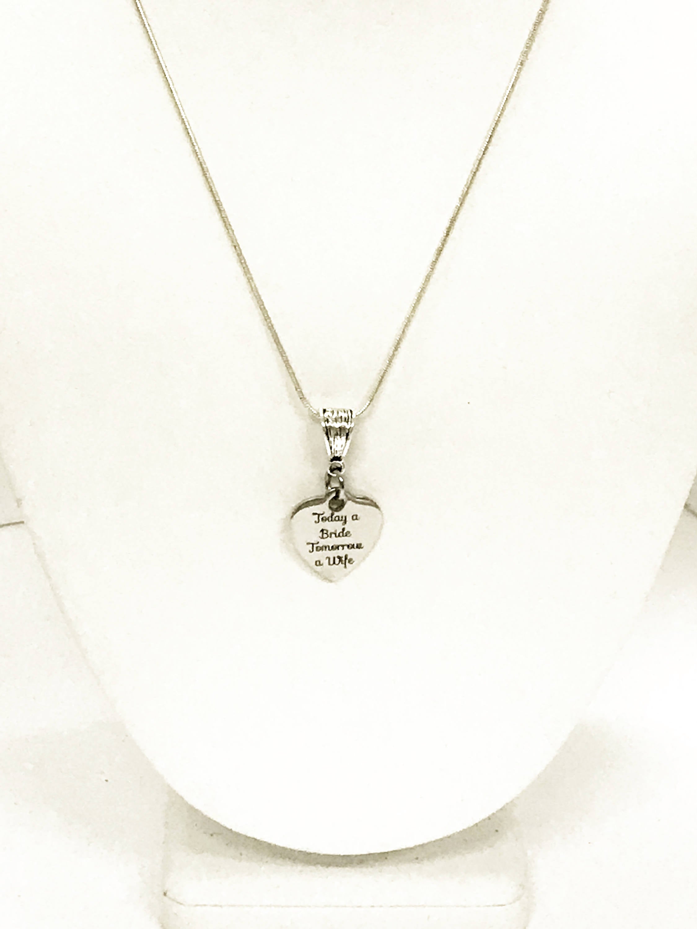 Engraved Bride-to-Wife Transition Necklace, Perfect Wedding Gift