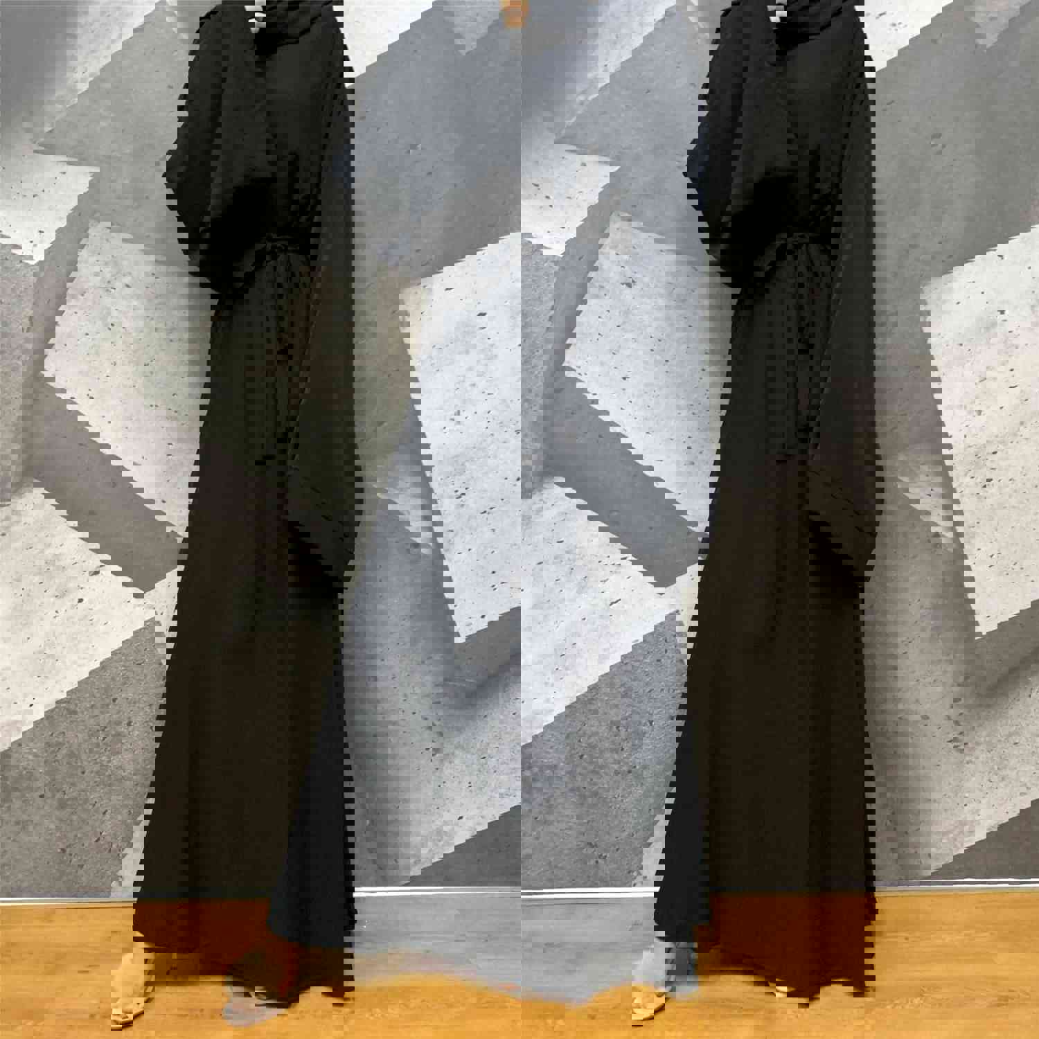 Elegant Muslim Women's Abaya with Sashes - Islamic Fashion