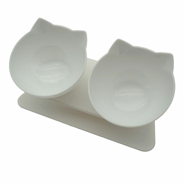 Non-Slip Double Pet Bowl with Stand for Cats and Dogs