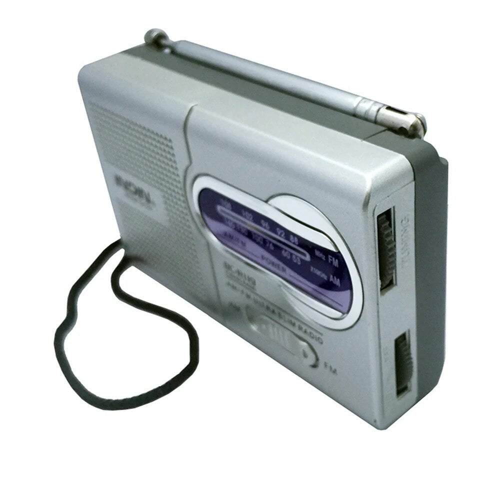 Portable AM/FM Mini Radio with Retractable Antenna