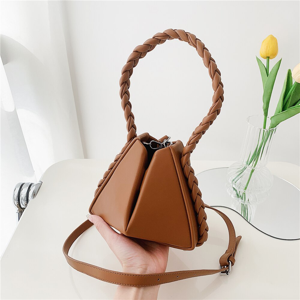 Kukombo Braided Handle Mini Crossbody Bag